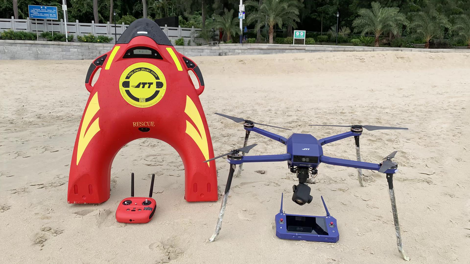 水上救援機器人&無人機實現中繼遠距離救援 水上救援機器人&無人機實現中繼遠距離救援