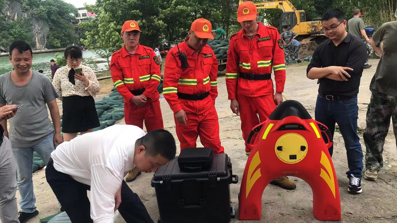 R1與P1救援機器人參與永州市“人民至上、生命至上”的2021年防洪搶險應急演練